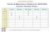 Corso di Macchine a Fluido A.A. 2019-2020 · MACCHINE A FLUIDO Corso di Studi in Ingegneria Meccanica - Università degli Studi di Cagliari 1 Corso di Macchine a Fluido A.A. 2019-2020