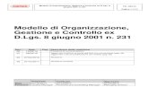 Modello di Organizzazione, Gestione e Controllo ex D.Lgs. 8 … · 2018. 5. 24. · Modello di Organizzazione, Gestione e Controllo ex D.Lgs. 8 giugno 2001 n. 231 PD –MO-01 Pagina