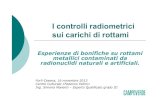 I controlli radiometrici sui carichi di rottami · 2014. 2. 27. · I controlli radiometrici sui carichi di rottami Esperienze di bonifiche su rottami metallici contaminati da radionuclidi