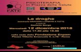 Le droghe - Fondazione Enpam · 2018. 12. 4. · PSICOTERAPIA in Piazza della Salute CRP (Centro per la Ricerca in Psicoterapia) con il patrocinio della Società Italiana di Medicina