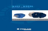 Poclain Hydraulics : Home - MS05 - MSE05 · 2020. 11. 2. · 30/10/2020 5 POCLAIN HYDRAULICS Motori idraulici modulari MS05 - MSE05 Idrobase e Opzioni Frenaggia Motore Distribuzione