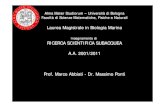 Laurea Magistrale in Biologia Marina - unibo.it (Ponti).pdfRicerca Scientifica Subacquea Localizzazione Sistemi di riferimento e posizionamento globale Esempio di formati (datum WGS84)