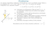 Problema - people.unica.it - Università di Cagliari · 2019. 5. 30. · Problema Un campo magnetico uniforme, d’intensità B = 0.5 T, è diretto lungo l’asse z; un protone (m