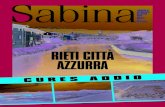 RIETICITTÀ AZZURRA · 2017. 6. 8. · RIETI • PASSO CORESE FIANO ROMANO Sabina Sommario Rieti,CapitaleAzzurra diMariaGraziaDiMario AllascopertadiRietisotterranea diMariaGraziaDiMario