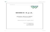 List.12 Excel+Pag.INTRO x PDF › 2013 › 01 › wimex_2012.pdf☼Listino prezzi 2012 ] Listino PDF 2012 Decorrenza 01 Luglio 2012 Realizzato da WIMEX S.p.A. Via privata Oslavia,