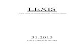 LEXIS - uniroma1.it · 2019. 10. 9. · Lexis, in accordo ai principi internazionali di trasparenza in sede di pubblicazioni di carattere scientifico, sottopone tutti i testi che