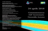 Commemorazione 103° Anniversario - Padova · 2018. 4. 12. · 103° Anniversario Genocidio Armeno ALTRE INIZIATIVE Martedì 24 aprile 2018 ore 9.30 Chiesa di S. Andrea, vicolo S.
