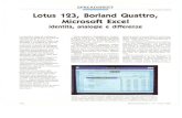 di Francesco Petroni Lotus 123, Borland Quattro, Microsoft Excel · 2010. 2. 3. · XLS). e in tre Chart (desinenza XLC) I reciproci rapporti tra le quattro entità sono gesti bili