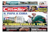 “Il Mondo VUolE lA PAcE”cittadino.ca/wp-content/uploads/2015/10/23-settembre-2015.pdfla gigantografia stilizzata di Che Guevara, Papa Francesco ha incontrato Fidel Castro (è il