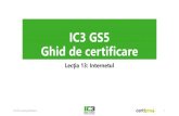 IC3 GS5 Ghid de certificare - Fundatia EOS Romania · •Descrie ce este Internetul •Descrie pachetele de date şi cum acestea circulă prin Internet •Delimitează reţelele publice