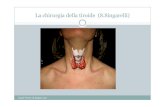 La chirurgia della tiroide (S.Singarelli)...Chirurgia della tiroide La cicatrice Le complicazioni: Nervi ricorrenti Paratiroide Nervo laringeo superiore I costi AcquiTerme 18 giugno