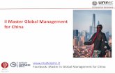 Il Master Global Management for China...Comunicare in Cina con i media: Ict e medialaboratorio Insegnamenti Moduli S.S.D.* CFU ORE Diritto del Commercio Internazionale Diritto IUS/13