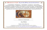 FFONTS FOR LATIN PPPPALEOGRAPHYalexalejandre.com/language/latin/LATIN_PALEOGRAPHY.pdf · 2017. 11. 16. · gothica textura prescissa, gothica textura quadrata, gothica cursiva, gothica