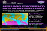 APOLLINEO E DIONISIACO - Bolognainforma.comune.bologna.it/.../files/ghiselli_apollineo.pdf · 2020. 2. 21. · APOLLINEO E DIONISIACO NELLA LETTERATURA CLASSICA BIBLIOTECA NATALIA
