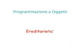 Programmazione a Oggettipoti/LUCIDI/Java4.pdf · Programmazione a Oggetti. 2 Sommario Come definire sottoclassi Costruttori Abstract Classes Final. 3 ... Non è possibile generare