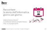 Raccontare la storia dell’informatica giorno per giorno...la storia dell’informatica giorno per giorno Metti la Storia al lavoro II conferenza italiana di Public History Pisa,