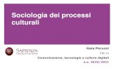 Sociologia dei processi culturali · 2021. 2. 13. · natura-cultura, la dimensione politica dei problemi identitari e culturali; e ancora, l’importanza delle questioni di genere