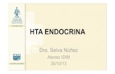 HTA ENDOCRINA · 2013. 11. 8. · HTA ENDOCRINA Dra. Selva Núñez Ateneo IDIM 30/10/13. INTRODUCCION • HTAarterialsegúnlaOMS, seconsideravaloresde TensiónArterialporencimade140/90