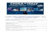 Chiamata aperta per la partecipazione al CHINA-ITALY ... italy innovation...SCADENZA CALL: 10 OTTOBRE I SETTORI PRIORITARI SMART CITY Ambiente, Energia, Città e Patrimonio Culturale,