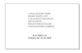 CATALOGO RICAMBI SPARE PARTS LIST CATALOGUE DES PICES … 10 dal 10-10-2005.pdf · 2009. 11. 5. · catalogo ricambi spare parts list catalogue des pices detachees ersatzteilkatalog