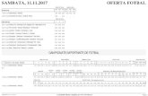 SAMBATA, 11.11.2017 OFERTA FOTBAL - riverbet.roassets.riverbet.ro/2017/11/11/Oferta-detaliata... · 11-11-2017  · Data Generare: 2017-11-11 10:01:29 Consultati Oferta completa pe