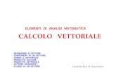 ELEMENTI DI ANALISI MATEMATICA CALCOLO VETTORIALEProdotto vettoriale fra i vettori: € V 1 =(1,1,0) V 2 =(1,1,2) Conoscendo i moduli dei vettori e l’angolo α fra di essi (vedi