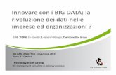 Innovare con i BIG DATA: la rivoluzione dei dati nelle imprese ed organizzazioni · 2017. 1. 23. · Le Opportunità per settore (ROI vs Spendingon Big Data) 8 High Low High Low Projected