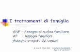 I trattamenti di famiglia - Tutto Previdenza · 2014. 4. 6. · I trattamenti di famiglia ANF – Assegno al nucleo familiare AF - Assegni familiari Assegno erogato dai comuni A cura
