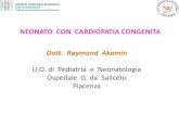 NEONATO CON CARDIOPATIA CONGENITA Dott. Raymond Akamin · 2020. 3. 11. · Cardiopatie congenite • Sono le più frequenti malformazioni nei neonati; prevalenza stimata di 5 –10