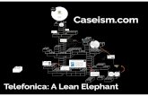 Caseism · 2019. 5. 20. · Telefonica: A Lean Elephant lercado um eros, Ites hay) de mercadeo 0 no vende solo) EJECUCION (modelo) Escalarlo -cuando ya esta validado. *proyecciones