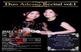 Duo Adesso Recital volDuo Adesso〈デュオ アデッソ〉は、ヴァイオリ二スト土岐祐奈とピア二スト平山麻美よるデュオ。2017年音楽プロデューサー・中野雄氏の