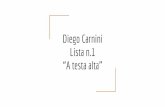 Diego Carnini Lista n.1 “A testa alta” · 2020. 10. 30. · Sabato 31 ottobre Vota la lista numero 1 “A testa alta” In assenza di un assemblea di istituto, irrealizzabile