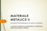 Materiale Metalice 2 - utcluj.ro...Ex. aliaje pt. ambutisare adanca (auto / aero) 2-7% Mg, 0.1-0.2%Cr, 0.3-0.5%Mn Aliaje deformabile Al – Mg II. ALIAJE CARE SE INTARESC / DURIFICA