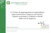 Le forme di aggregazione in agricoltura...Per le imprese agricole definite come piccole e medie (Reg. C.E. n. 800/2008 della Comm. 6 agosto 2008) nei contratti di rete formati da imprese