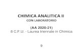 CHIMICA ANALITICA II - Moodle@Units...•Ionizzazione Chimica (CI) •Electrospray (ESI) •CI a pressione atmosferica (APCI) •FAB (Fast Atom Bombardament) •MALDI (Matrix Assisted
