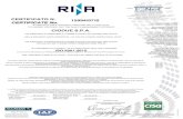CERTIFICATO N. 15994/07/S CIODUE S.P.A....2019/02/26  · ISO 9001:2015 which fulfills the requirements of the following standard: CIODUE S.P.A. CISQ/RINA original certificate no.: