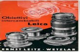  · 2006. 2. 23. · La Leica invece, data la sua costruzione, permette senz'altro l'intercambiabilità degli obbiettivi, e eió quando I 'apparecchio contiene diggiñ la pelli- cola.