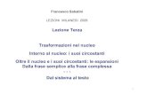 Lezione Terza Trasformazioni nel nucleo Intorno al nucleo: i ......1 Francesco Sabatini LEZIONI MILANESI 2008 Lezione Terza Trasformazioni nel nucleo Intorno al nucleo: i suoi circostanti