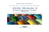 ECDL Modulo 3solo gli argomenti pertinenti al Syllabus dell’ECDL. Word ha strumenti e funzioni che permettono di realizzare in modo sempre più agevole documenti articolati nei contenuti