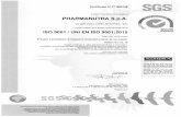 PharmaNutra S.p.A. | Azienda nutraceutica e farmaceutica · 2020. 12. 10. · ISO 9001 EN ISO 90011.2015 Scopo della certificazione: Sviluppo e produzione di integratori alimentari