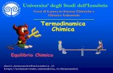 Termodinamica Chimicascienze-como.uninsubria.it/bressanini/thermo/11... · 2019. 5. 28. · Termodinamica Chimica Equilibrio Chimico Universita’ degli Studi dell’Insubria Corsi