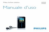 Philips GoGear Jukebox SA9200 Manuale d’uso · 2006. 6. 16. · Scorrimento di un elenco a velocità crescente Scorrimento dell’elenco L’elenco scorrerà rapidamente come una