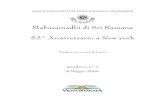 Mahasamadhi di Sri Ramana 52° Anniversario a New york · 2018. 6. 7. · 2 Ramana Maharshi - Mahasamadhi 52° Anniversario Il cinquantaduesimo Aradhana del Maharshi è stato celebrato