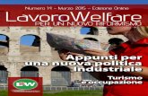 Lavoro&Welfare · 2017. 6. 28. · reti aiutano ad aumentare la competitività del sistema turistico italiano fondato sulle micro e piccole imprese, e sostengono la sperimentazione
