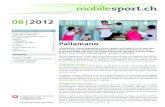 Tema del mese 08/2012 «Pallamano» - mobilesport.ch · 2018. 11. 15. · Passi: in possesso di palla e senza palleggiare si possono fare solo tre passi. Piede: se la palla viene