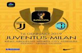 16 GENNAIO 2019 JUVENTUS-MILAN · 2019. 1. 14. · Alessandro Costacurta, Paolo Maldini e Gianluigi Buffon sono i calciatori che hanno conquistato il maggior numero di Supercoppa