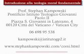 Prof. Stephan Kampowski Pontificio Istituto Teologico ...stephankampowski.com/files/Introduzione alla teologia...la segreta ricerca e l’intimo impulso che muove la libertà. •