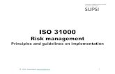 ISO 31000 v.1.1 [modalità compatibilità] - SUPSI · 2017. 10. 4. · • 4.3.4 Integrazione nei processi organizzativi • La gestione del rischio dovrebbe essere inserita in tutte