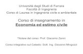 Università degli Studi di Ferrara Facoltà di Ingegneria Corso di …m.docente.unife.it/giacomo.zanni/economia-ed-estimo... · 2009. 6. 3. · I-II Disegno civile (L-Z) ICAR/17 Ingegneria