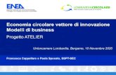 Presentazione di PowerPoint - Unioncamere Lombardia€¦ · Economia circolare vettore di innovazione Modelli di business. Unioncamere Lombardia, Bergamo, 10 Novembre 2020 . Progetto